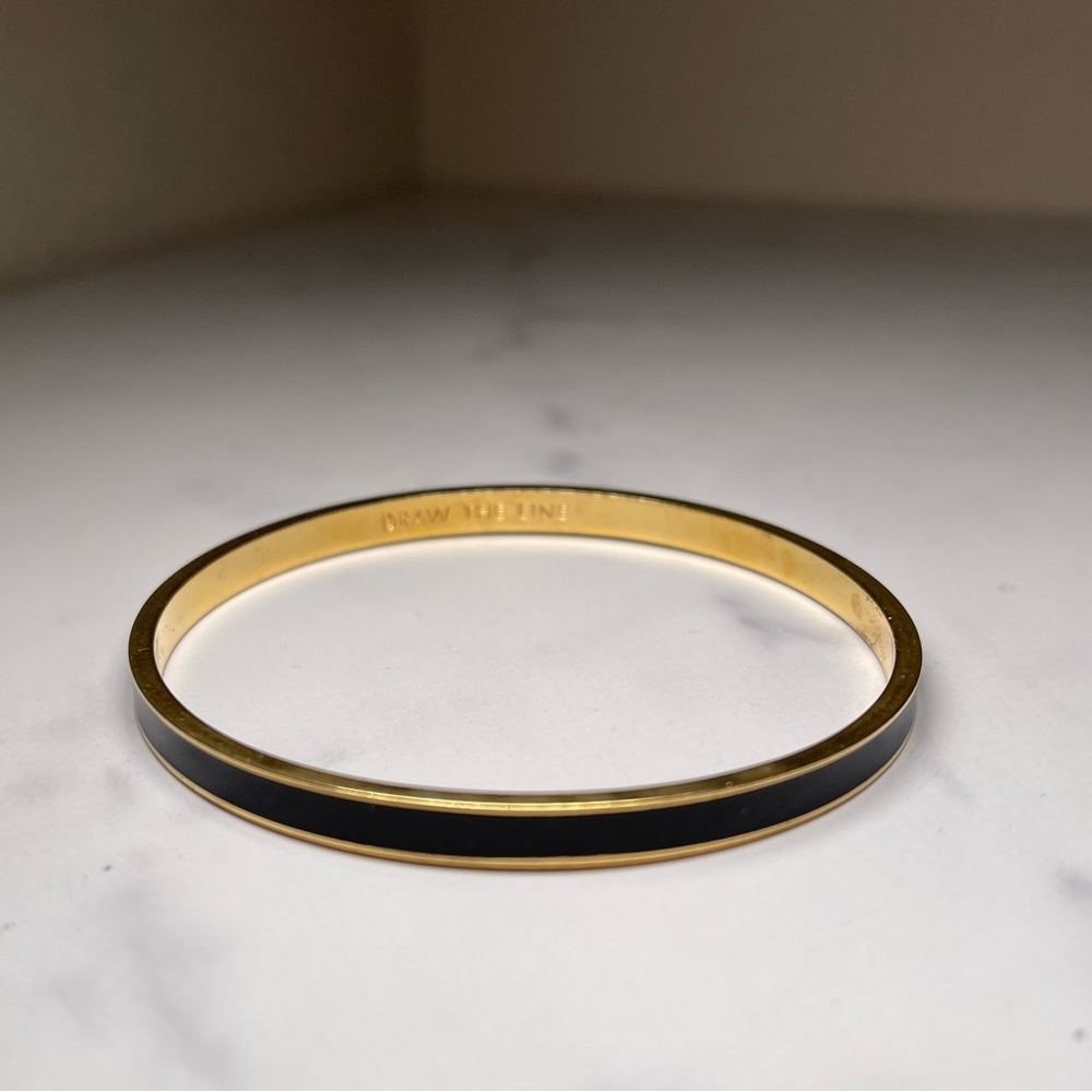 ♠️ KATE SPADE BLACK AND GOLD BANGLE